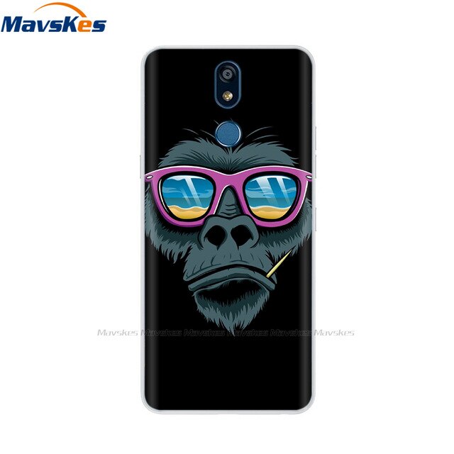 For LG K40 K 40 Case 2019 Cartoon Fashion Silicone Soft TPU Back Cover Coque For LG K40 Phone Cases Cute Flower Cat Lady Fundas