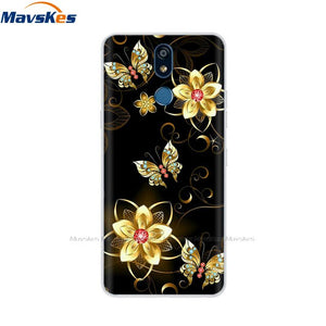 For LG K40 K 40 Case 2019 Cartoon Fashion Silicone Soft TPU Back Cover Coque For LG K40 Phone Cases Cute Flower Cat Lady Fundas