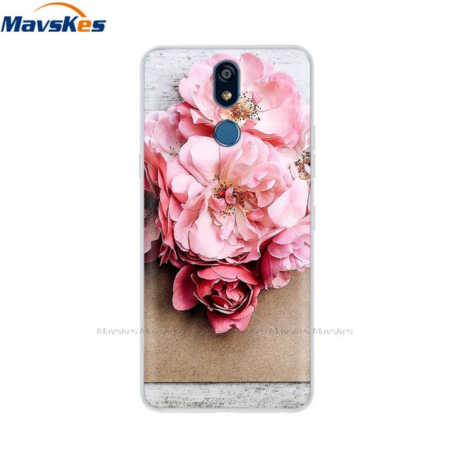 For LG K40 K 40 Case 2019 Cartoon Fashion Silicone Soft TPU Back Cover Coque For LG K40 Phone Cases Cute Flower Cat Lady Fundas