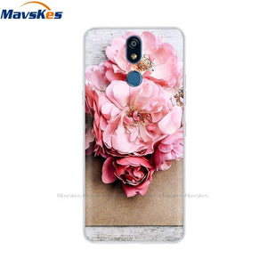 For LG K40 K 40 Case 2019 Cartoon Fashion Silicone Soft TPU Back Cover Coque For LG K40 Phone Cases Cute Flower Cat Lady Fundas
