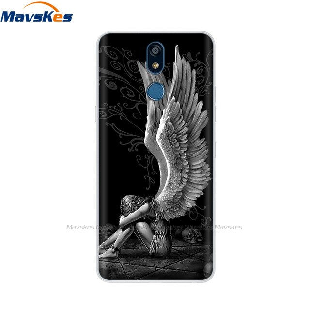 For LG K40 K 40 Case 2019 Cartoon Fashion Silicone Soft TPU Back Cover Coque For LG K40 Phone Cases Cute Flower Cat Lady Fundas