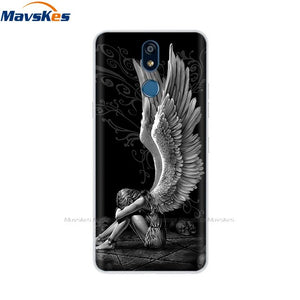 For LG K40 K 40 Case 2019 Cartoon Fashion Silicone Soft TPU Back Cover Coque For LG K40 Phone Cases Cute Flower Cat Lady Fundas