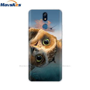 For LG K40 K 40 Case 2019 Cartoon Fashion Silicone Soft TPU Back Cover Coque For LG K40 Phone Cases Cute Flower Cat Lady Fundas