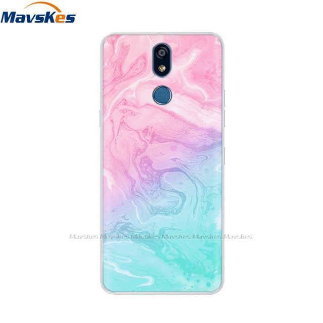 For LG K40 K 40 Case 2019 Cartoon Fashion Silicone Soft TPU Back Cover Coque For LG K40 Phone Cases Cute Flower Cat Lady Fundas